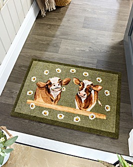 My Mat Nylon Indoor Pattern Daisy Cows Doormat