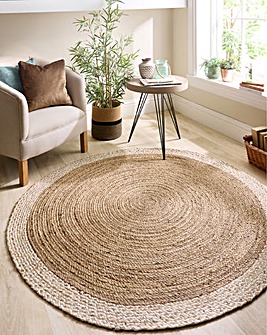 Jute Border Circle Rug