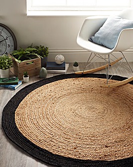Jute Border Circle Rug