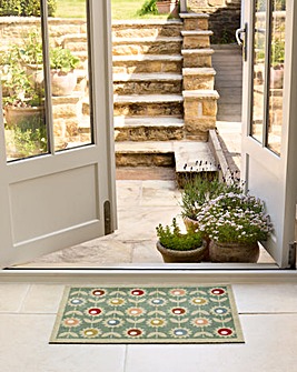 My Mat Nylon Indoor Pattern Floral Sage Doormat