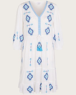 Monsoon Diamond Embroidered Kaftan Dress