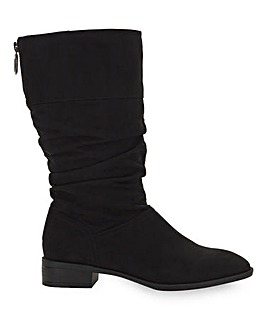 wide calf mid length boots