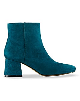 wide fit blue ankle boots