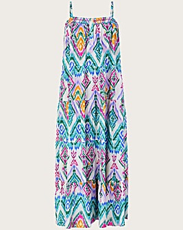 Monsoon Ikat Print Tiered Cami Dress