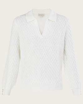 Monsoon Collar Cable Knit Jumper