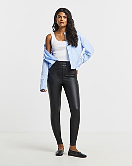 Black Coated Skinny Jeggings