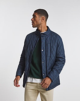 Navy Quilted Worker Jacket