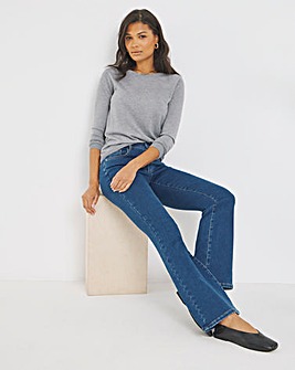 Indigo Flare Leg Cosy Jeans