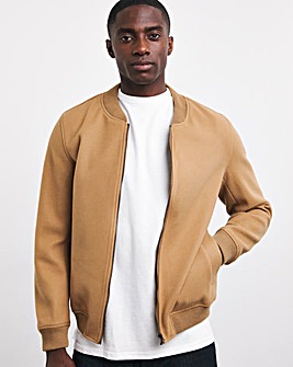 Faux Wool Bomber Jacket