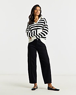 Simply Be Black Stretch Tapered Jeans