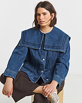 Indigo Sailor Collar Denim Jacket