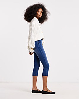Bright Blue Skinny Cropped Jeggings