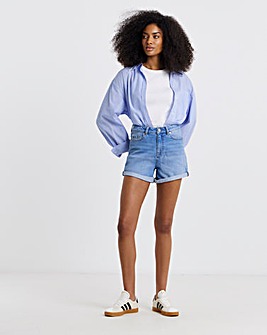 Light Blue 99/1 Loose Mom Shorts