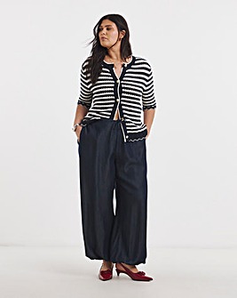 Indigo Tencel Tie Waist Balloon Jeans