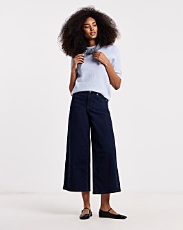 Indigo 24/7 Crop Wide Leg Jeans