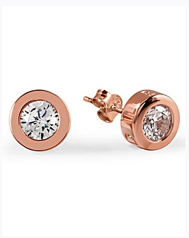 Radley Rose-tone Brilliant Cubic Zirconia Stud Earrings