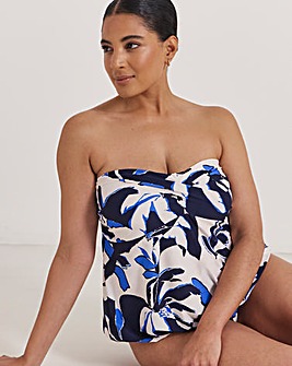 MAGISCULPT Medium Control Twist Front Bandeau Blouson Tankini Top