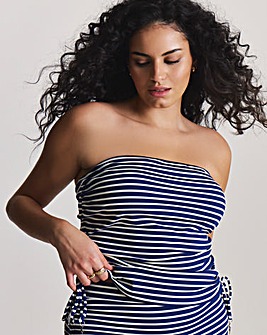 MAGISCULPT Stripe Adjustable Bandeau Tankini Top