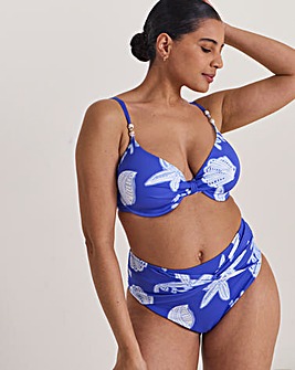 Magisculpt Shell Print Bead Detail Bikini Brief
