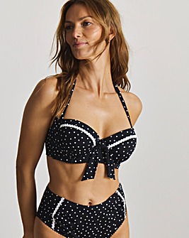 Figleaves Spot Halterneck Underwired Bikini Top