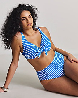 Figleaves Stripe High Waist Bikini Bottoms