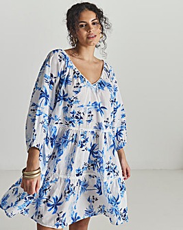 Figleaves Lisbon Tiered Mini Beach Dress
