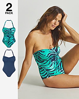 JD Williams Value 2 Pack Bandeau Swimsuits