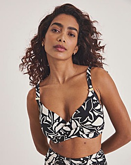 MAGISCULPT Floral Twist Front Underwired Bikini Top
