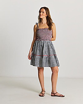 Gingham Mini Beach Dress