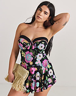 Figleaves Tummy Control Underwired Bandeau Swimdress