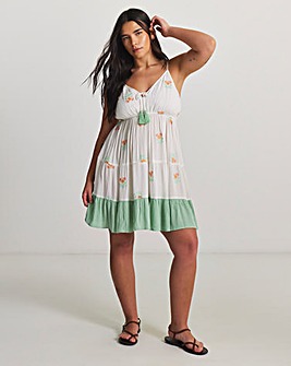 Figleaves Embroidered Mini Beach Dress