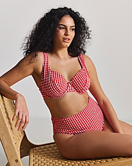 MAGISCULPT Firm Control Gingham High Waist Bikini Bottoms