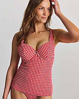 MAGISCULPT Gingham Underwired Tankini Top
