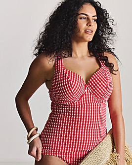 MAGISCULPT Gingham Underwired Tankini Top