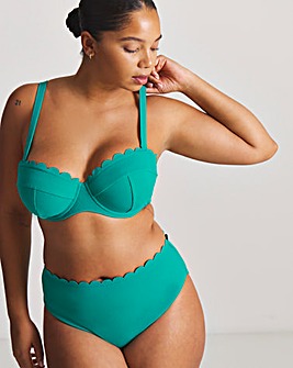 MAGISCULPT Scallop Edge High Waist Bikini Bottoms