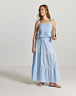Beach To Beach Gingham Top And Skirt Beach Co-Ord