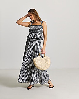 Beach To Beach Gingham Top And Skirt Beach Co-Ord