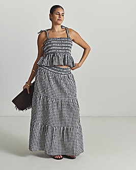Beach To Beach Gingham Top And Skirt Beach Co-Ord