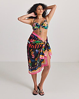 Fruit and Palm Print Sarong
