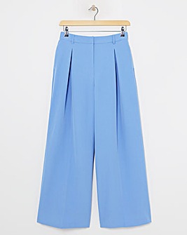 Simply Be Blue Wide Leg Tailored Trouser