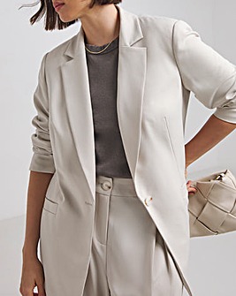 Neutral Single Breasted Blazer