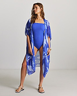 MAGISCULPT Tie Front Shell Print Kaftan