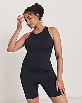 Sports High Neck Racer Back Swim Legsuit