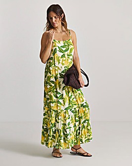 Maxi Beach Dress Lemon Print