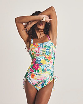Magisculpt Adjustable Bandeau Medium Control Swimsuit
