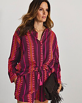 Jacquard Shirt and Shorts Beach Co-Ord Set