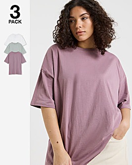 White, Sage & Rose 3 Pack of Boyfriend T-Shirts