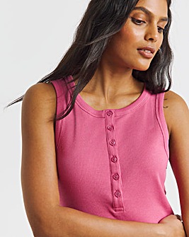 Pink Henley Vest