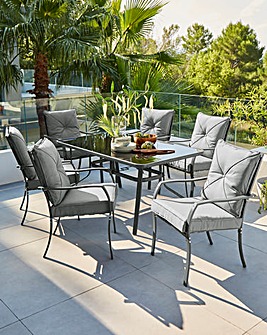 Siena Cushioned 6 Seater Dining Set