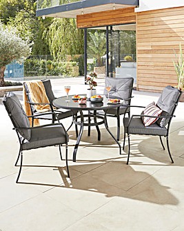 Siena Cushioned 4 Seater Dining Set